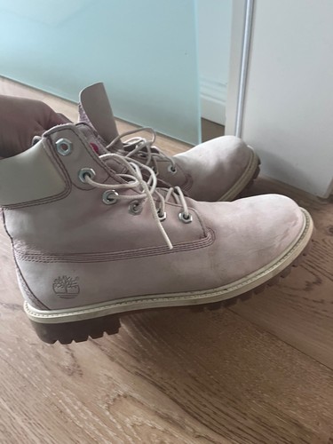 Timberland rosa leder boots - rosa,